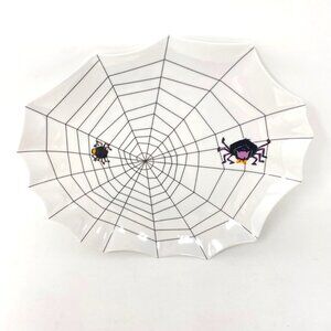 Target Halloween Figural Spider Web Plate Melamine White Decor Party Snacks
